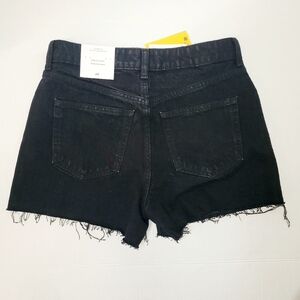 H&M Denim Shorts Women's Black Size 6 Raw Hem Cut Off Festival Rodeo Cowgirl Sun